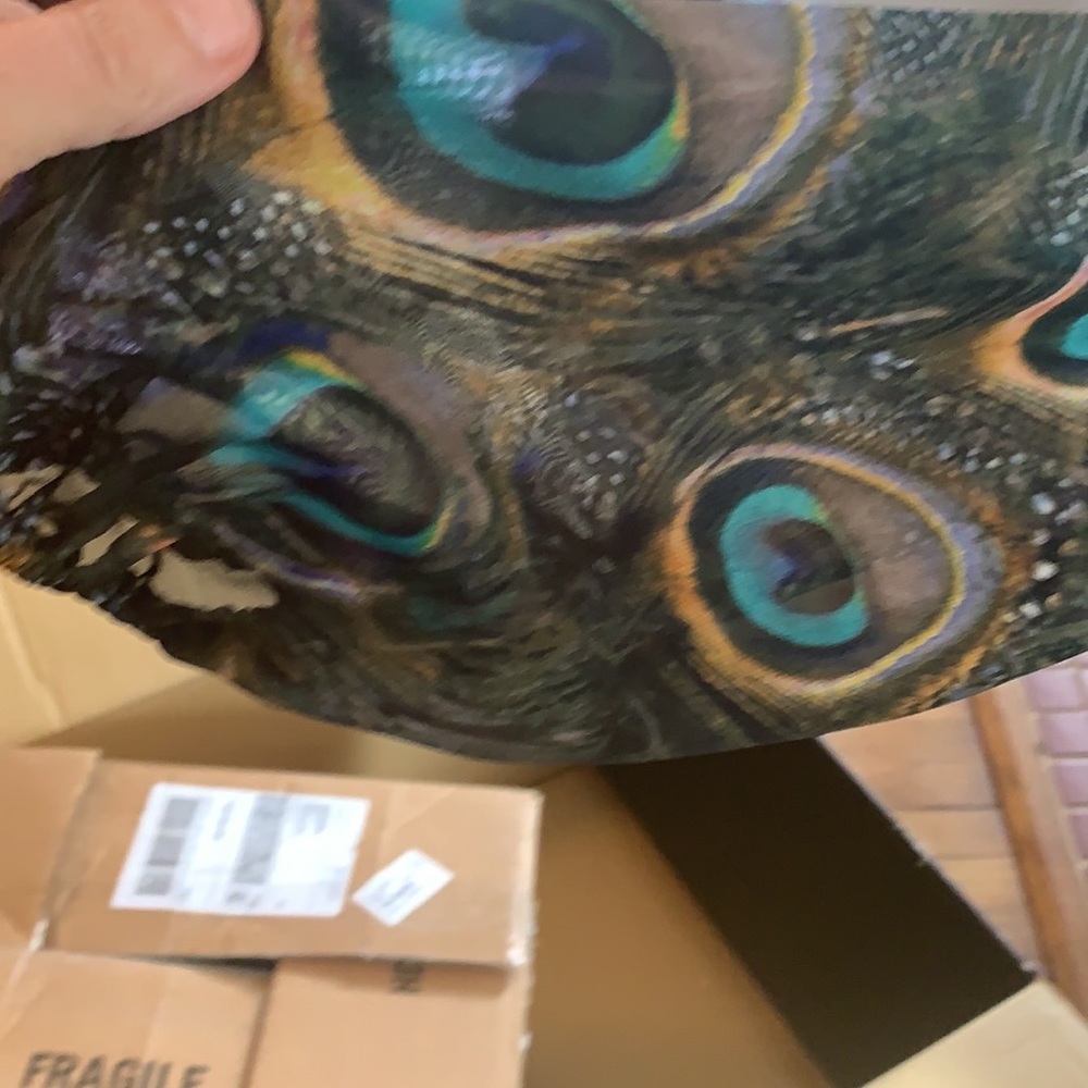 Show me‎ your mum’s peacock feather mini dress. NWOT - Picture 5 of 5